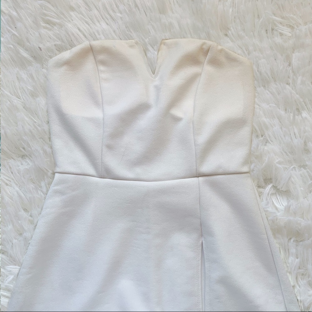 Strapless White Romper